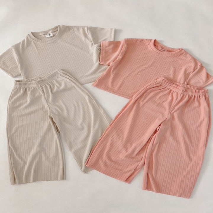 Pleated Crop Set